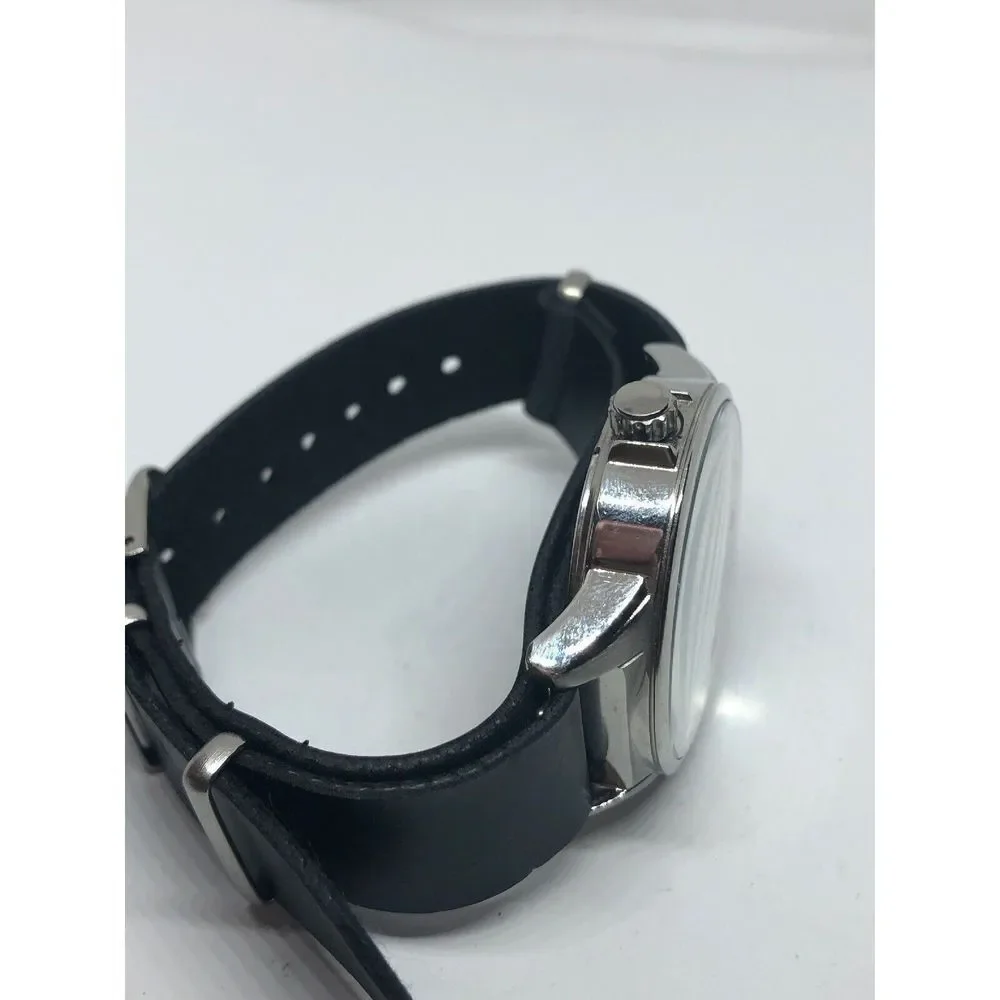 Fossil BQ1622 Men's Black Leather Analog White Dial Quartz Genuine Watch RK391